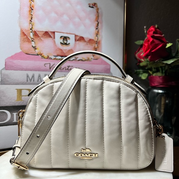 Serena Satchel With Linear Quilting NWOT - Picture 3 of 12